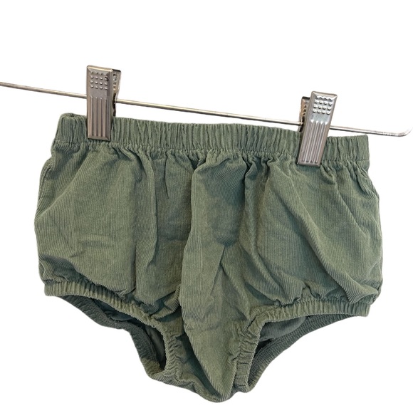 Angel Dear Baby Green Corduroy Pinafore Dress Floral Peter Pan Onesie Bloomer - Picture 9 of 15